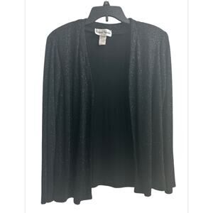 Vintage Ronni Nicole Women’s Black Shimmer Party Blazer Coat Jacket Size Small